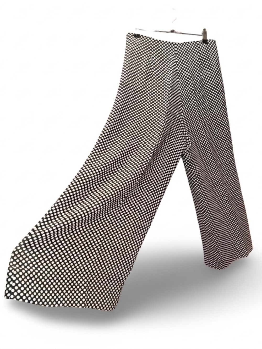 ZARA Woman Polka Dot High-Waisted Wide Leg Pants / Culottes, S